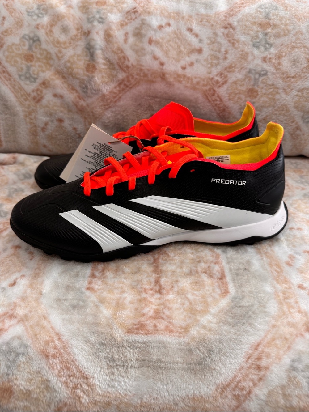 adidas Predator League TF Turf Soccer Shoes - Black/Red/Yellow - Picture 4 of 4
